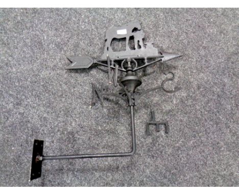A cast iron blacksmith weather vane (as found) 