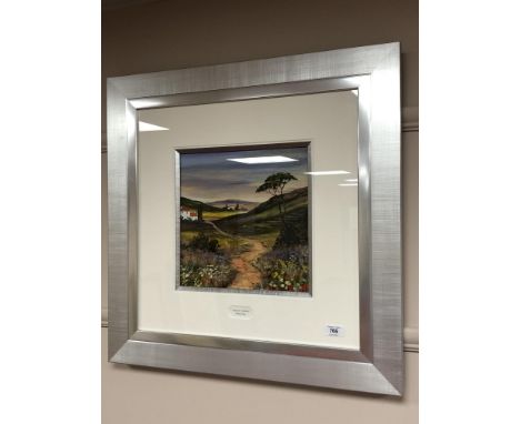Digby Paige (British 1945 -) : Tuscany in Spring, oil on panel, signed, 29 cm x 29 cm, framed. 