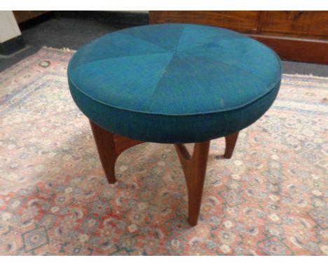 A mid 20th century teak G Plan circular dressing table stool  