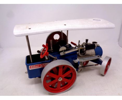 A Wilesco steam traction engine 