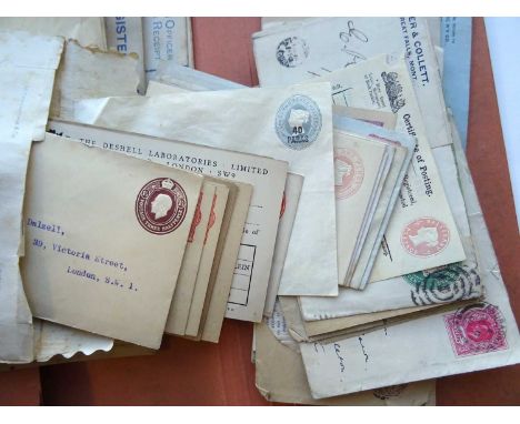 Great Britain Vintage collection/accumulation mainly focused on postal stationery, from one family, including official corres