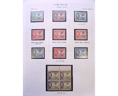 British Africa British Africa KGV to early QEII mint/MNH collection written-up in three albums, with further working accumula