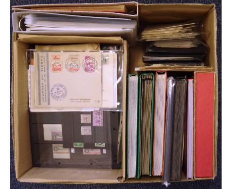 Worldwide A highly eclectic accumulation in stockbooks, stockpages and loose, filling a banker's box, with mint KGVI British 