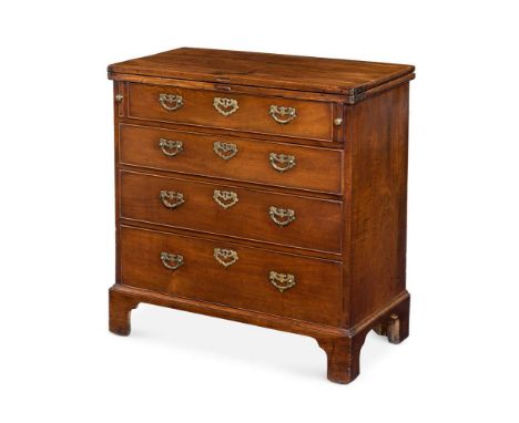 A GEORGE II MAHOGANY BACHELOR'S CHEST OF DRAWERS CIRCA 1750 With hinged top 76cm high, 73.5cm wide, 37cm deep (when closed)Pr