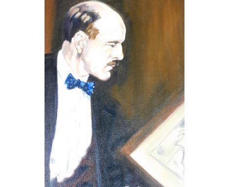 Terence Shelbourne (1930-2020). Portrait of a gentleman, Frank Reynolds 1876-1953, oil on canvas, signed and dated November 1