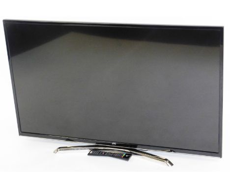A JVC 49 inch flat screen television, model LT-49C770(A), with power lead and remote.