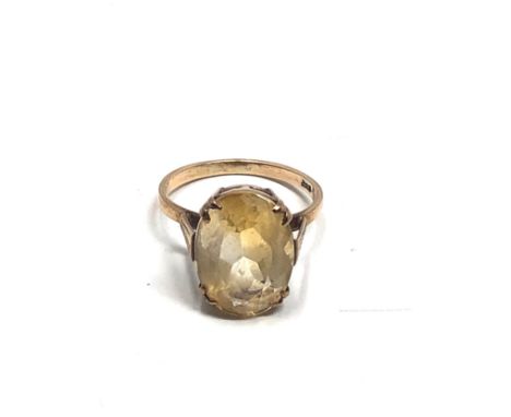 9ct gold citrine  ring (3g) 