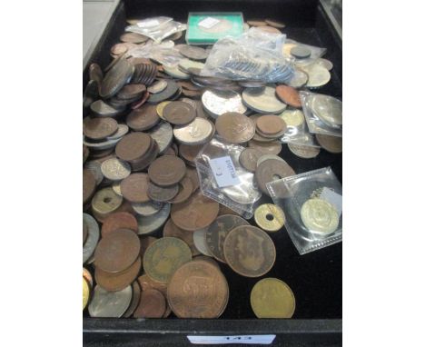 A quantity of pre-decimal UK and World coinage, to include George V &amp; Victoria Florin and Half-Crowns, Austria Maria Ther