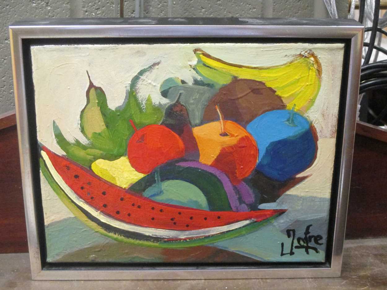 Roberto Jofre (Spanish 20th century), A still life of fruit 