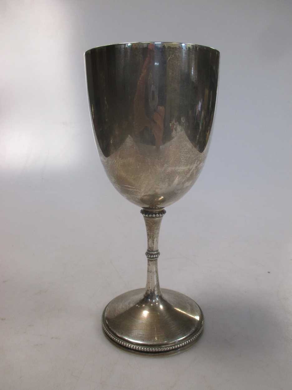 A Victorian silver goblet, plain, 5.3ozt in Cheffins Fine Art