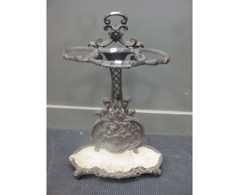 A Victorian cast iron stick stand