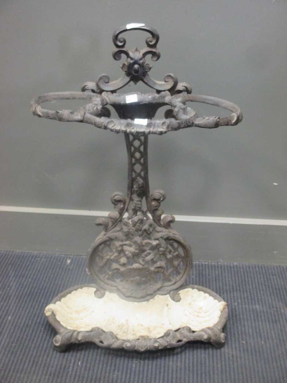 A Victorian cast iron stick stand in Cheffins Fine Art
