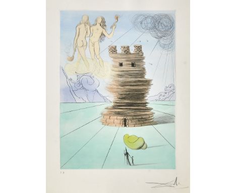 Salvador Dalí. Les Douze Tribus d‘Israël. Hommage à Israël pour son 25 ème anniversaire. Préface de Abba Eban. Mit 13 handkol