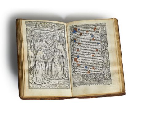 Stundenbuch - - Simon Vostre. Reich geschmücktes Pariser Stundenbuch auf Pergament. Mit 15 ganzseitigen Miniaturen in Metalls