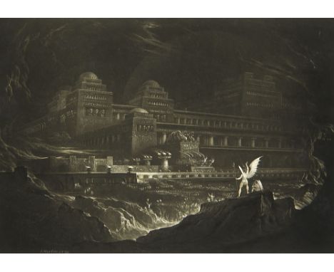  Martin, John - - John Milton.  (1608 - 1674). The Paradise Lost. 2 Bde. Mit 24 Mezzotint-Radierungen von John Martin. London