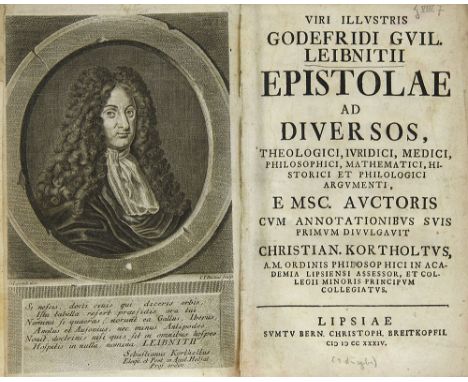   Gottfried Wilhelm Leibniz. Epistolae ad diversos ... e msc. auctoris cum annotationibus suis primum divulgavit Christian Ko