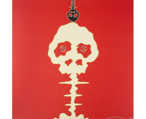 Takashi Murakami (b.1962)Time Bokan - Missing in the Eyes (Red)Offset lithograph printed in colours, 2006, signed in silver i