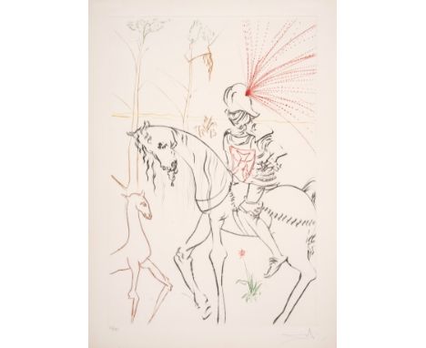 Salvador Dalí (1904-1989)Le Gué du Sang, from La Quête du Graal (Field 75-9J; M&L 788d)Etching with drypoint printed in colou