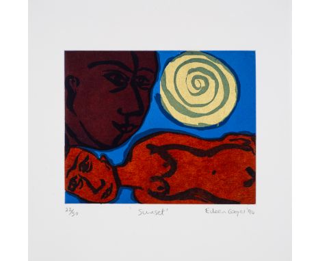 Eileen Cooper (b.1953)Sunset, from Royal College of Art, Printmaking Portfolio 1994Etching, lithograph, woodcut and chine col