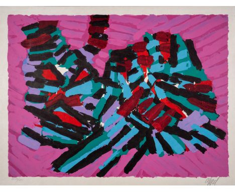 Karel Appel (1921-2006)About a Cat, from the Cats PortfolioLithograph printed in colours, 1978, signed in pencil, numbered fr