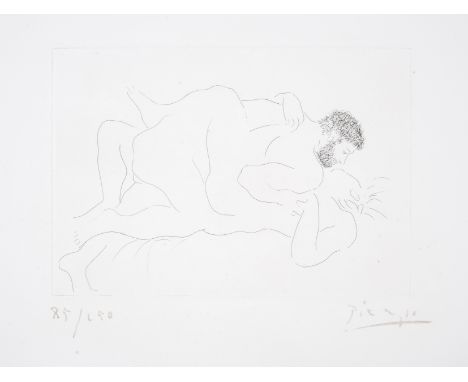 Pablo Picasso (1881-1973)Homme et Femme (Bloch 77)Etching, 1927, signed in brown ink, numbered from the edition of 250, on wo