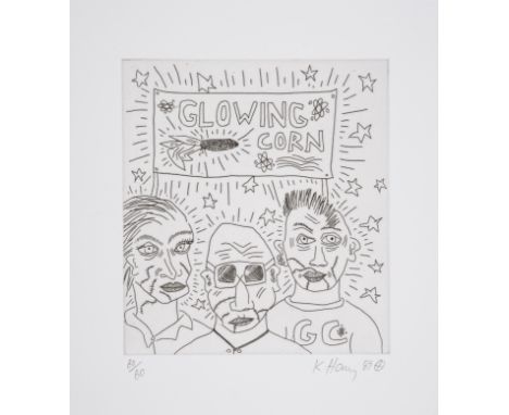 Keith Haring (1958-1990)Untitled, from the Valley (see Littman p.141)Etching, 1989, signed and dated in pencil, numbered from