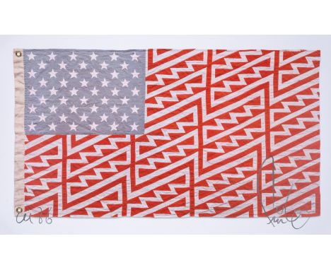 Faile (b.1975 &amp; 1976)Star Spangled Shadows (Faile Flag)Offset lithograph printed in colours, 2023, signed in pencil, from