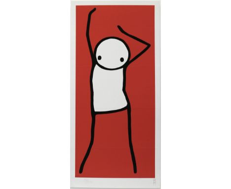 STIK (b.1979)DancerDigital pigment print in black and red, 2011, signed with the artist's insignia in pencil, numbered from t