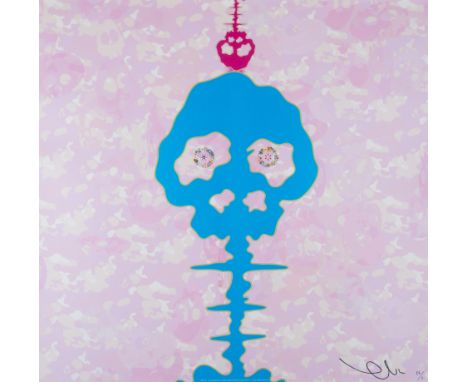 Takashi Murakami (b.1962)Bokan - Camouflage PinkOffset lithograph printed in colours, 2009, signed in black ink, numbered fro