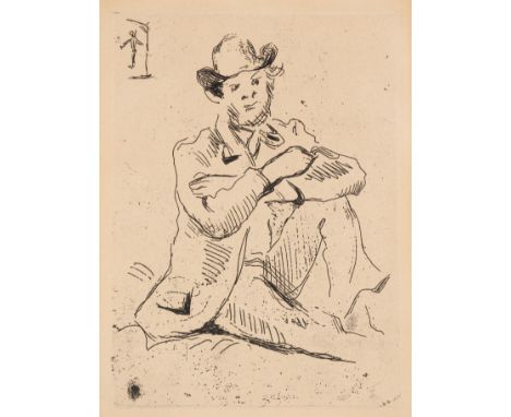 Paul Cézanne (1839-1906) Portrait of Guillaumin Etching, 1873, printed later, on laid paper, with full margins, sheet 330 x 2