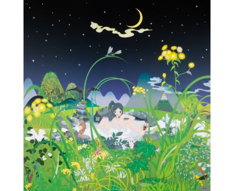 Chiho Aoshima (b.1974)Hot SpringOffset lithograph printed in colours, 2005, signed and dated in black ink, numbered from the 