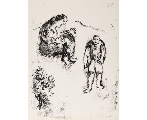 Marc Chagall (1887-1985)Plate 13, from The Tempest (Sorlier 853; see Cramer 97)Lithograph, 1975, a proof aside from the editi