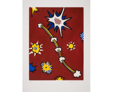 Roy Lichtenstein (1923-1997)Illustration for 'De Denver au Montana, D&eacute;part 27 Mai 1972 (II)' (Corlett 276)Etching with
