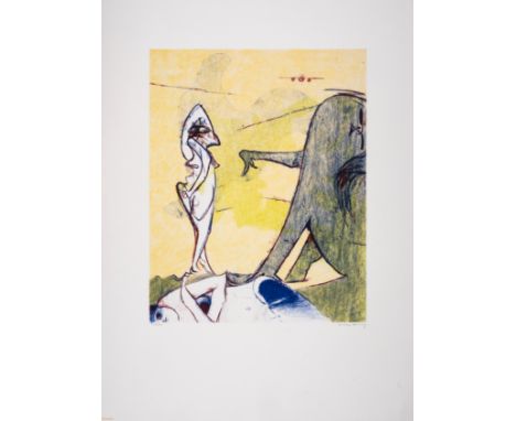 Dorothea Tanning (1910-2012)Composition Surrealiste (Hommage à Max Ernst)Lithograph printed in colours, 1974, signed in penci