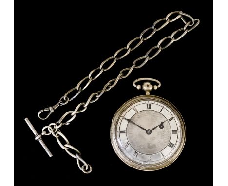 An Early 19th Century French Silver Cased Pocket Watch, No.738, by Comminges, Palais Royal No. 62, Paris, the silvered dial w