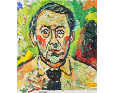 ***John Randall Bratby (1928-1992) - Oil painting - Shoulder length portrait of Sir Ronald McIntosh (apparently painted in 19
