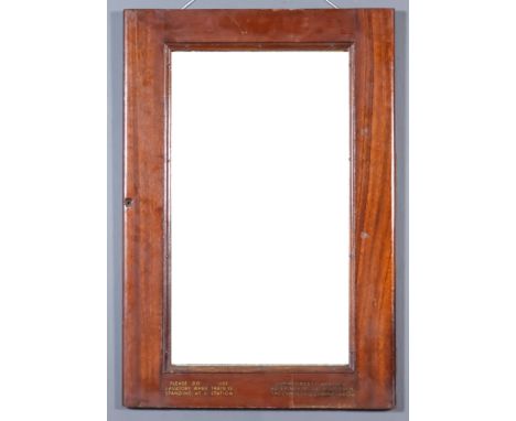 A Small Collection of Items of Railway Interest - a L.M.S. mahogany framed wall mirror, worded to lower margin "Please do not