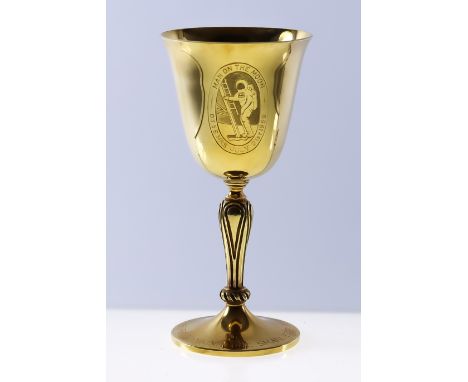 An Elizabeth II 18ct Gold Goblet made to Commemorate "The Landing of the First Man on the Moon - 03.56hrs, July 21st 1969" - 