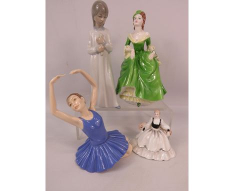 Selection of Figurines by Coalport, Nao plus other. See photos.