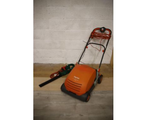 Flymo lawnrake compact 3400 in running order with Qualcast Hedgemaster Hedge Trimmer. Tested and working. See photos. 