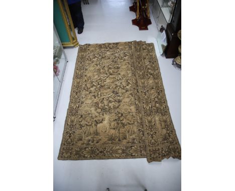 Wall hanging Tapestry with twin sashes Main tapestry 88 x 46 inches,.  See photos. 