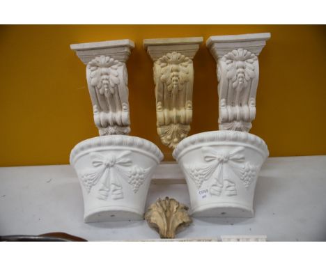 Shelf Corbels, wall pockets,. See photos.