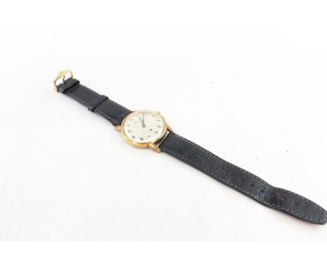 Mens Vintage Zenith Gold Tone Watch Hand-Wind Working     408497 