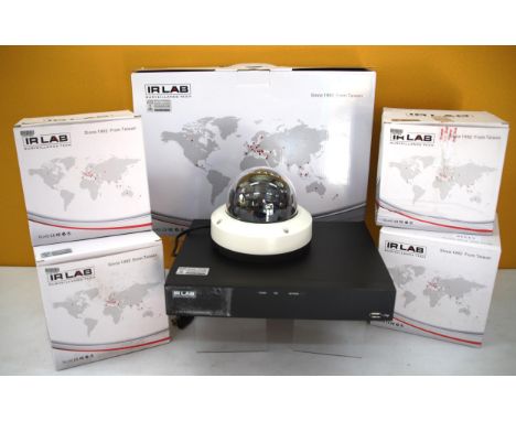 IR Lab home Surveilance Kit to include infra-red cameras. Video Recorder. Appear to be in boxed and unused condition. See pho