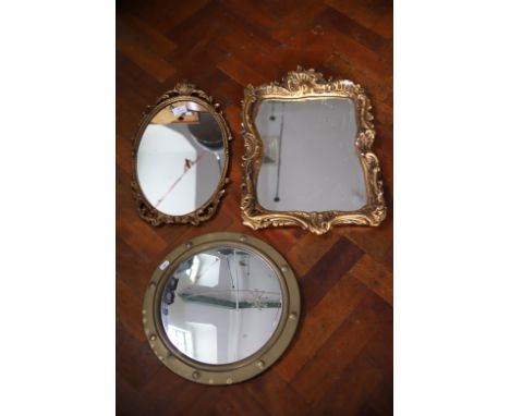Three Vintage gilt framed Mirrors. See photos. 