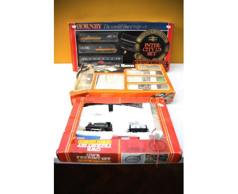 Three Boxed 00 Gauge Train Set by Hornby and Lima in used and playworn condition. May not be complete. See photos. 