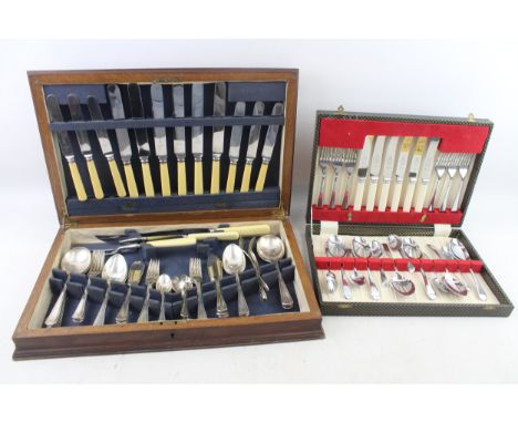 Vintage Cutlery Set 24 Piece Sheffield &amp; 51 Piece Joseph Elliot Carving Set x 2     487399 