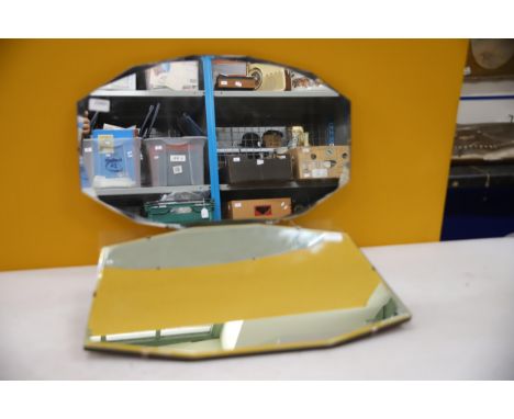 Two Vintage Frames and mirrors.  Largest 24 inches. See photos. 