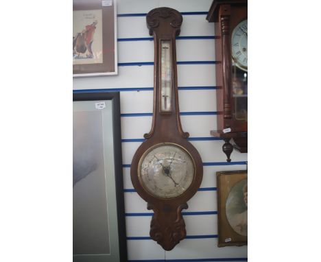 Large Banjo Barometer/thermometer.  36 inches long.  See photo. 