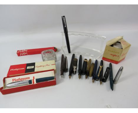 Various vintage fountain pens including Swan Mabie todd, Parker and Watermans etc.
